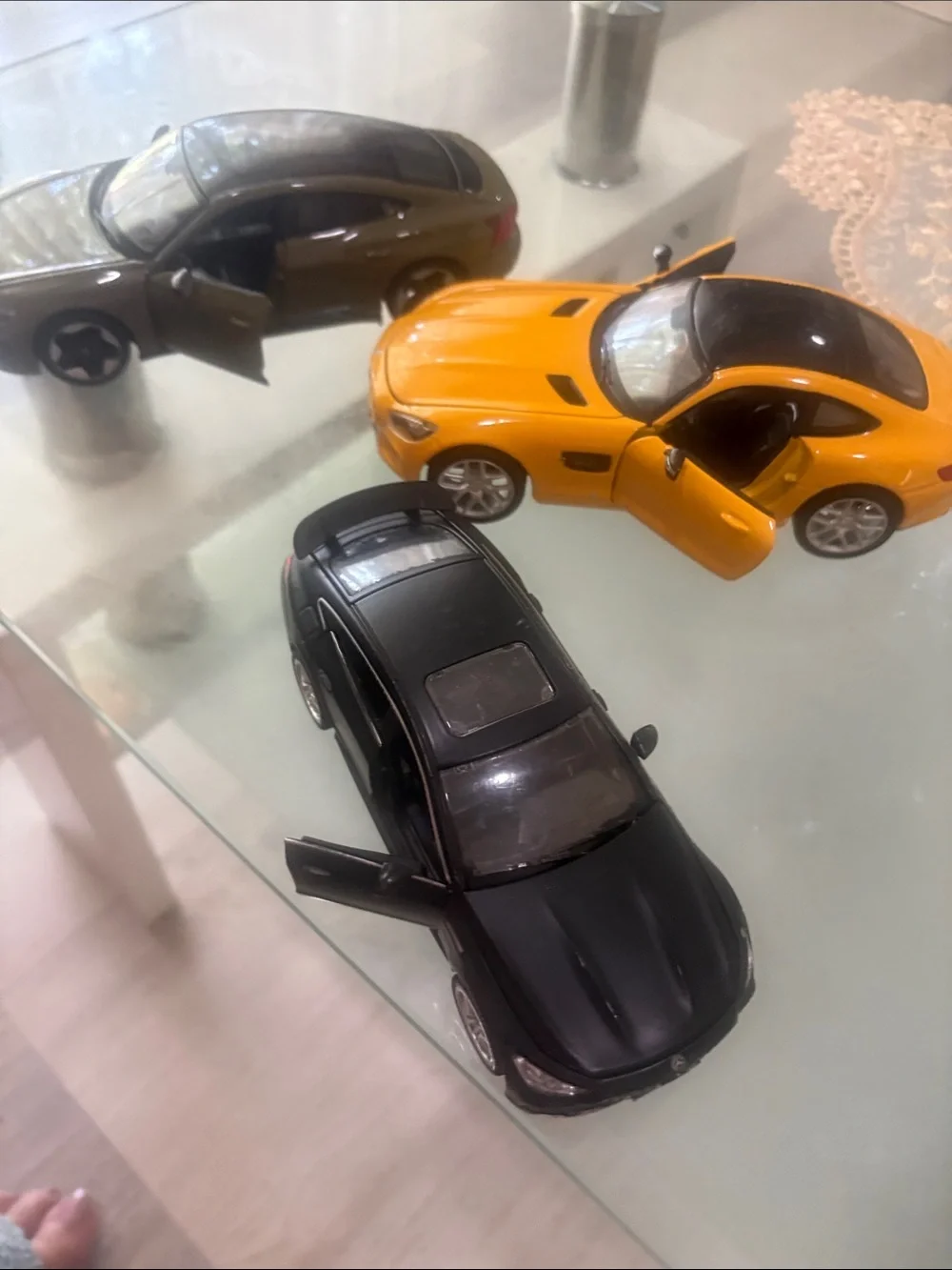 Mercedes and Audi toy cars